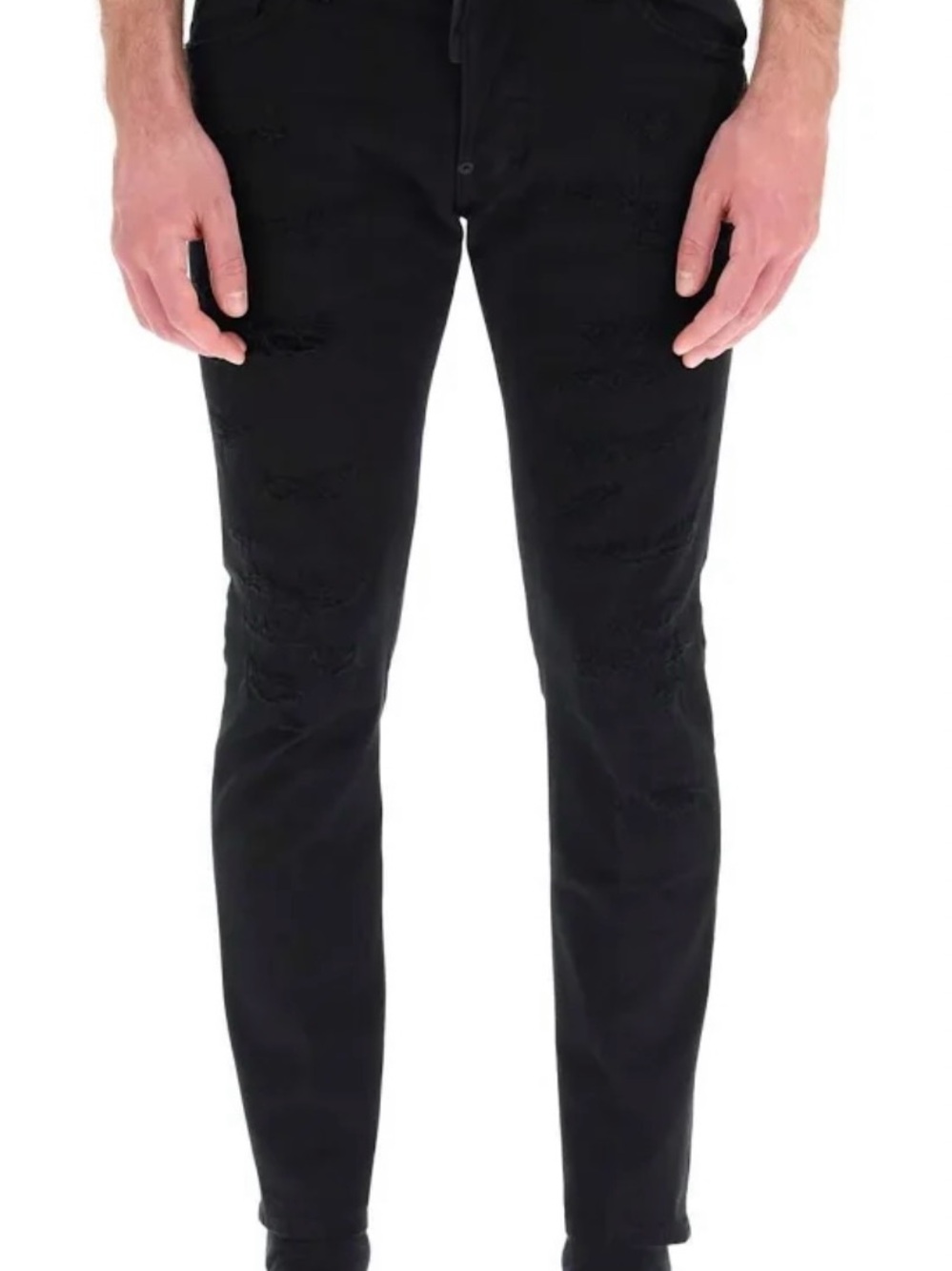 DSQUARED2 Men's Skinny Black Distressed Jeans